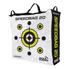 The Speedbag™ 20" Bag Target, with its heavy-duty construction and vivid high-contrast graphics, offers optimal visibility for precision archery practice. Suitable for high-speed bows, it's rated for up to 525 FPS.