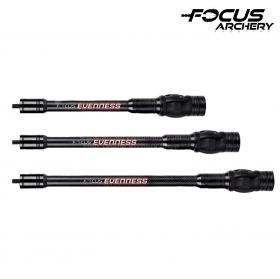 Focus Archery Stabilizer Short Evenness – Lightweight carbon stabilizer available in 8, 10, and 12 inches, offering superior balance and vibration control for precise archery.