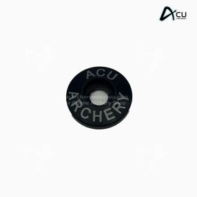 Product image displaying individual ACU Weight System components arranged separately, including flat weights, taper weights, and the aluminum end cap. The varying thicknesses and diameters are visible, illustrating micro-tuning potential through increment