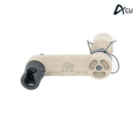 Studio image of the S.O.S. Hunter Elite presented against a neutral background. The Cerakote finish is evenly applied, and the wire unit is clearly visible within the mounting assembly. The compact footprint and streamlined geometry are emphasized through