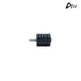 Studio image of the Micro Weight Kit Aluminum components against a neutral background. The aluminum end cap, flat weights, and taper weights are displayed clearly. Lighting highlights machining accuracy and consistent surface finish, reinforcing quality a